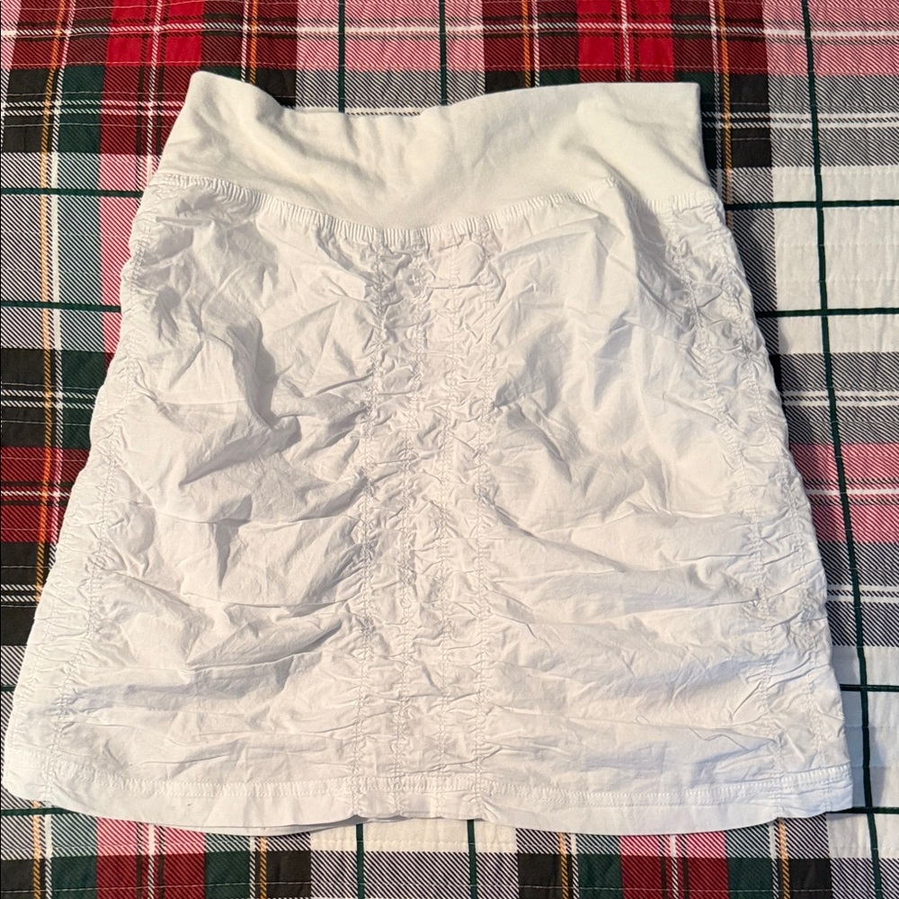 Wearables Elegant White Ruched Skirt